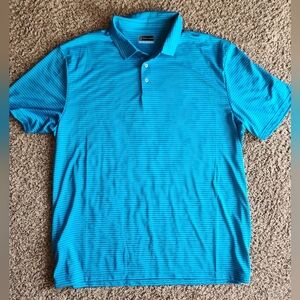 NWOT PGA Tour Golf polo, blue striped, size XXL